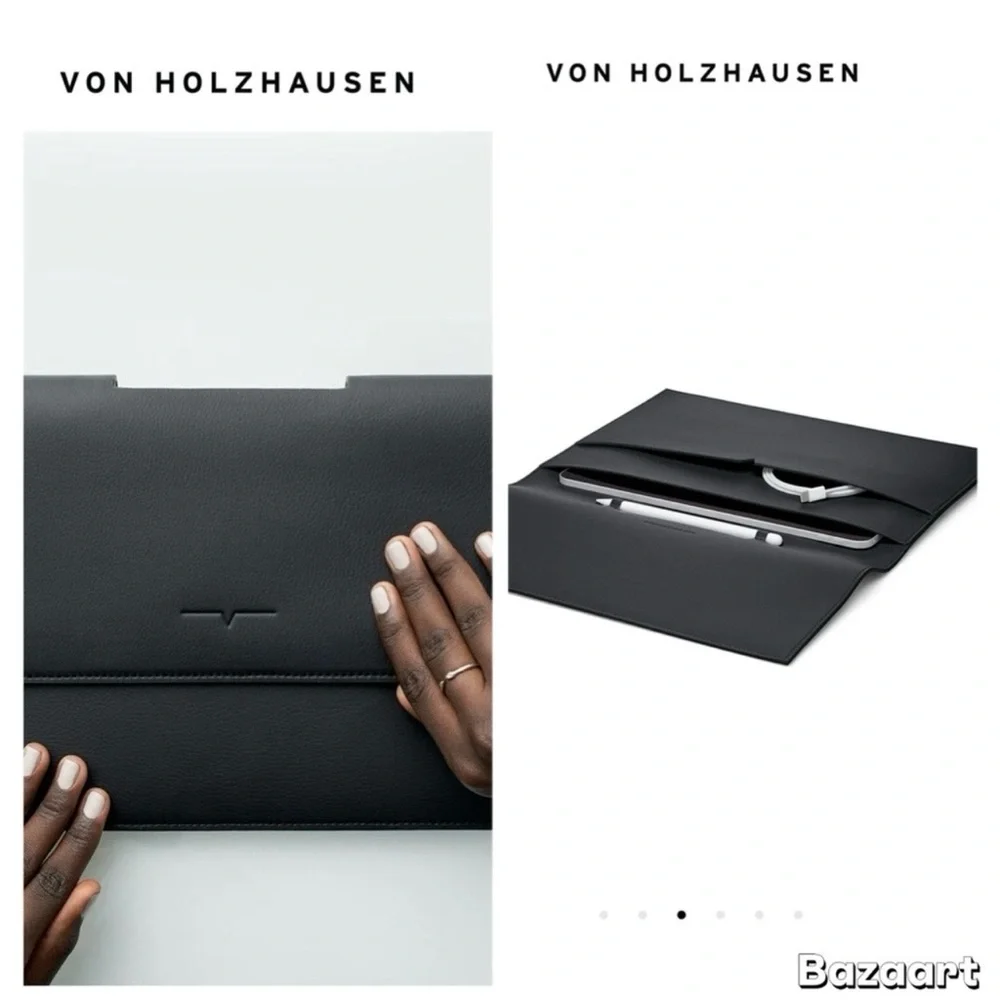 Von Holzhausen The iPad Portfolio Leather Reinvented Case 12.9 Inches Black